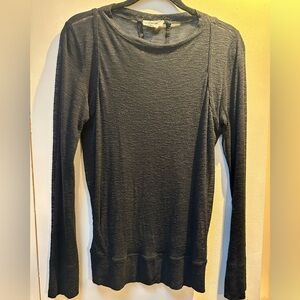 Helmut Lang Black Long Sleeve Top
